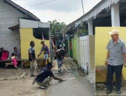 Pastikan Kualitas Cor Beton Japak Kades Pasirawi Tinjau Langsung ke Lokasi