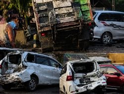 Tabrakan Beruntun Terjadi di Pesawaran