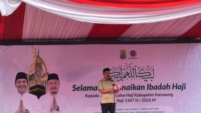 444 Jamaah Haji Kloter 9 JKS-Karawang Diberangkatkan, 1 Tertunda