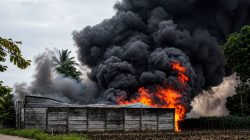 Gudang Penyimpanan BBM di Pesawaran Terbakar Hebat