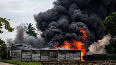 Gudang Penyimpanan BBM di Pesawaran Terbakar Hebat